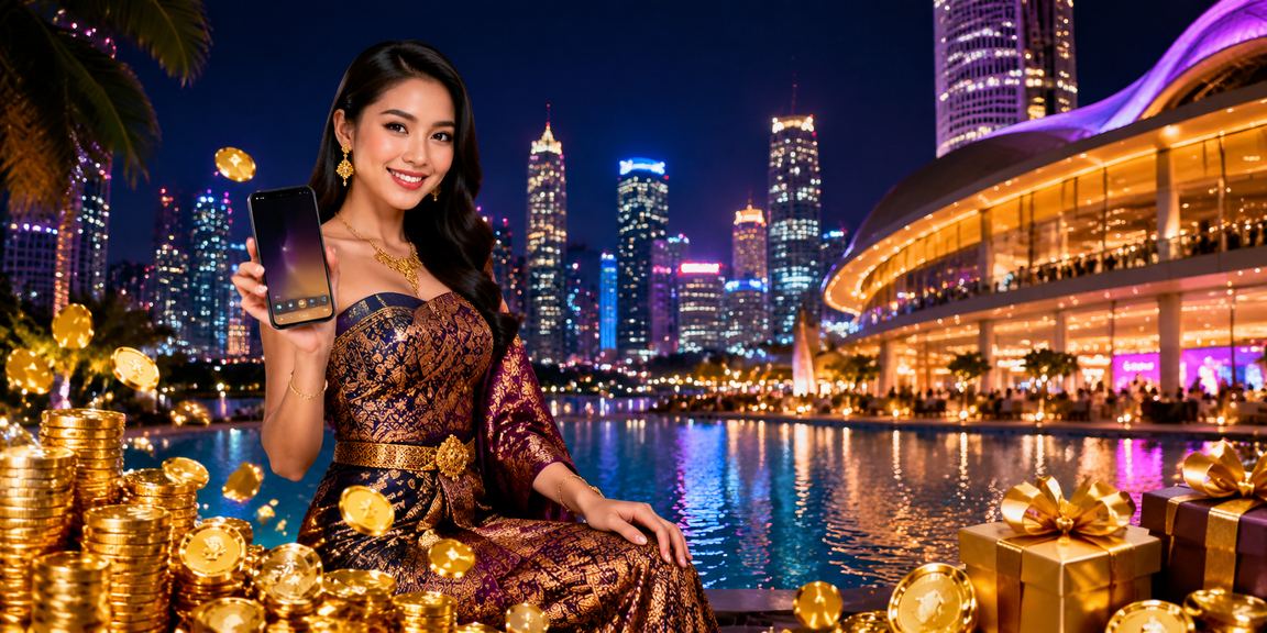 Model menggunakan aplikasi casino di ponsel pintar dengan tampilan modern