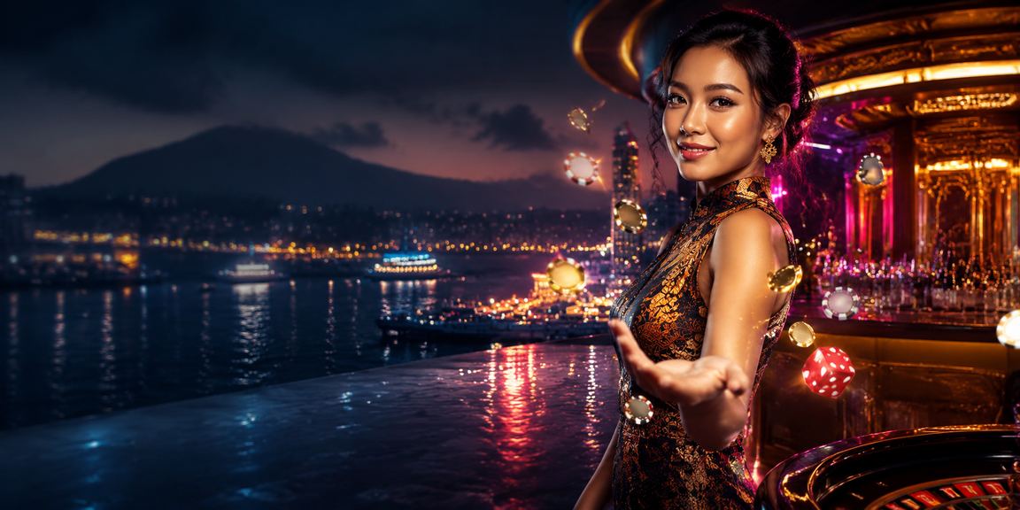 Tampilan neon kasino online aseptogel dengan kategori permainan lengkap malam hari