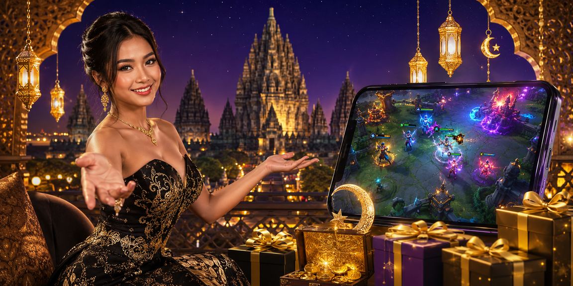 Pemain mengakses aseptogel lewat perangkat seluler saat menonton esports
