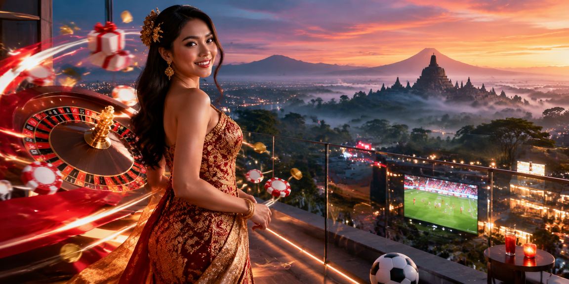 Meja roulette di festival kasino dengan suasana meriah dan pemain aktif